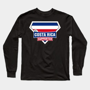 Costa Rica Super Flag Supporter Long Sleeve T-Shirt